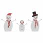 Preview: Beleuchtete Schneemann Familie 3 pcs Warmes Weiß Polyester