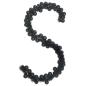 Preview: Weihnachtskugelgirlande Schwarz 186 cm Polystyrol