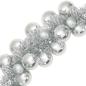 Preview: Weihnachtskugelgirlande Silber 186 cm Polystyrol