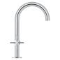 Preview: GROHE Atrio Waschtisch-Einlochbatterie, L-Size, Kreuzgriffe, Ablaufgarnitur, chrom (21144000)