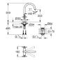 Preview: GROHE Atrio Waschtisch-Einlochbatterie, L-Size, Kreuzgriffe, Ablaufgarnitur, chrom (21144000)
