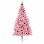 Preview: Künstlicher vorbeleuchteter Weihnachtsbaum Rosa 240 cm PVC