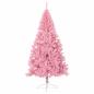 Preview: Künstlicher vorbeleuchteter Weihnachtsbaum Rosa 240 cm PVC