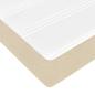 Preview: Bettgestell mit Matratze Creme 140 x 190 cm Stoff