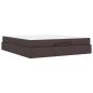 Preview: Bettgestell mit Speicher Dunkelbraun 180 x 200 cm Stoff