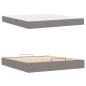 Preview: Bettgestell mit Matratze 2 Stk. Taupe Stoff