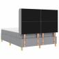 Preview: Boxspringbett mit Matratze Hellgrau 140 x 190 cm Stoff
