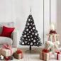 Preview: ARDEBO.de - Künstlicher vorbeleuchteter Weihnachtsbaum Schwarz 120 cm PVC
