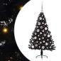 Preview: Künstlicher vorbeleuchteter Weihnachtsbaum Schwarz 120 cm PVC
