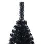 Preview: Künstlicher vorbeleuchteter Weihnachtsbaum Schwarz 120 cm PVC