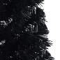 Preview: Künstlicher vorbeleuchteter Weihnachtsbaum Schwarz 120 cm PVC