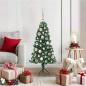 Preview: ARDEBO.de - Eckiger künstlicher Weihnachtsbaum Grün 120 cm PVC und Metall