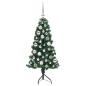 Preview: Eckiger künstlicher Weihnachtsbaum Grün 120 cm PVC und Metall