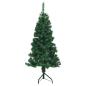 Preview: Eckiger künstlicher Weihnachtsbaum Grün 120 cm PVC und Metall