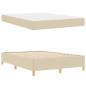 Preview: Boxspringbett mit Matratze Creme und Weiß 140 x 190 cm Stoff