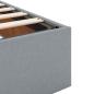 Preview: Bettgestell mit Speicher Hellgrau 200 x 200 cm Stoff