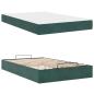 Preview: Bettgestell mit Matratze Dunkelgrün 140 x 190 cm Samt