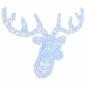 Preview: ARDEBO.de - Rentierkopf Kaltweiß 60 cm Acryl