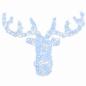 Preview: Rentierkopf Kaltweiß 60 cm Acryl
