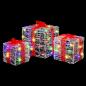 Preview: Geschenkbox mit 60 LEDs 3 pcs Mehrfarbig 20 x 20 x 20 cm Acryl