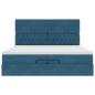 Preview: Ottoman-Bett mit Matratzen Dunkelblau 200x200 cm Samt