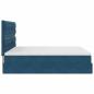 Preview: Ottoman-Bett mit Matratzen & LED Dunkelblau 200x200 cm Samt