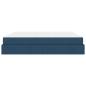 Preview: Bettgestell mit Speicher Blau 200 x 200 cm Stoff
