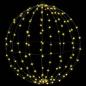 Preview: Ball mit 192 LEDs Warmweiß 60 cm Metall