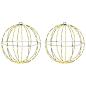 Preview: ARDEBO.de - Ball mit 192 LEDs 2 pcs Warmweiß 40 cm Metall