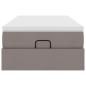 Preview: Ottoman-Bett mit Matratze Taupe 80x200 cm Stoff