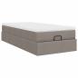 Preview: Ottoman-Bett mit Matratze Taupe 80x200 cm Stoff