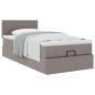 Preview: Ottoman-Bett mit Matratze Taupe 80x200 cm Stoff