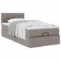 Preview: Ottoman-Bett mit Matratze Taupe 80x200 cm Stoff