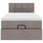 Preview: Ottoman-Bett mit Matratze Taupe 80x200 cm Stoff