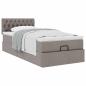 Preview: Ottoman-Bett mit Matratze Taupe 80x200 cm Stoff