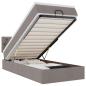 Preview: Ottoman-Bett mit Matratze & LEDs Taupe 80x200 cm Stoff