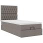 Preview: Ottoman-Bett mit Matratze & LEDs Taupe 80x200 cm Stoff