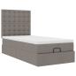 Preview: Ottoman-Bett mit Matratze & LEDs Taupe 80x200 cm Stoff