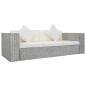 Preview: ARDEBO.de - 3-Sitzer-Sofa mit Kissen Grau Natürliches Rattan