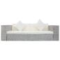Preview: 3-Sitzer-Sofa mit Kissen Grau Natürliches Rattan