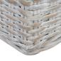 Preview: 3-Sitzer-Sofa mit Kissen Grau Natürliches Rattan