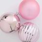 Preview: Weihnachtsbaumkugel Set XXL 3 Stk. Rosa Ø 25 cm Kunststoff LEDs