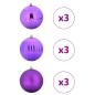 Preview: Weihnachtskugel-Set 9 pcs Lila