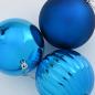 Preview: Weihnachtskugeln Set XXL 3 Stk. Blau Ø 25 cm Kunststoff LEDs