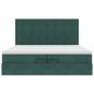 Preview: Ottoman-Bett mit Matratzen Dunkelgrün 200x200 cm Samt