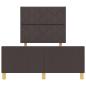 Preview: Bettgestell mit Kopfteil Dunkelbraun 120 x 190 cm Stoff