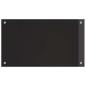 Preview: Küchenrückwand Schwarz 70 x 40 x 0.8 cm Gehärtetes Glas
