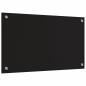 Preview: Küchenrückwand Schwarz 70 x 40 x 0.8 cm Gehärtetes Glas