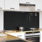 Preview: Küchenrückwand Schwarz 70 x 60 x 0.8 cm Gehärtetes Glas