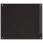 Preview: Küchenrückwand Schwarz 70 x 60 x 0.8 cm Gehärtetes Glas